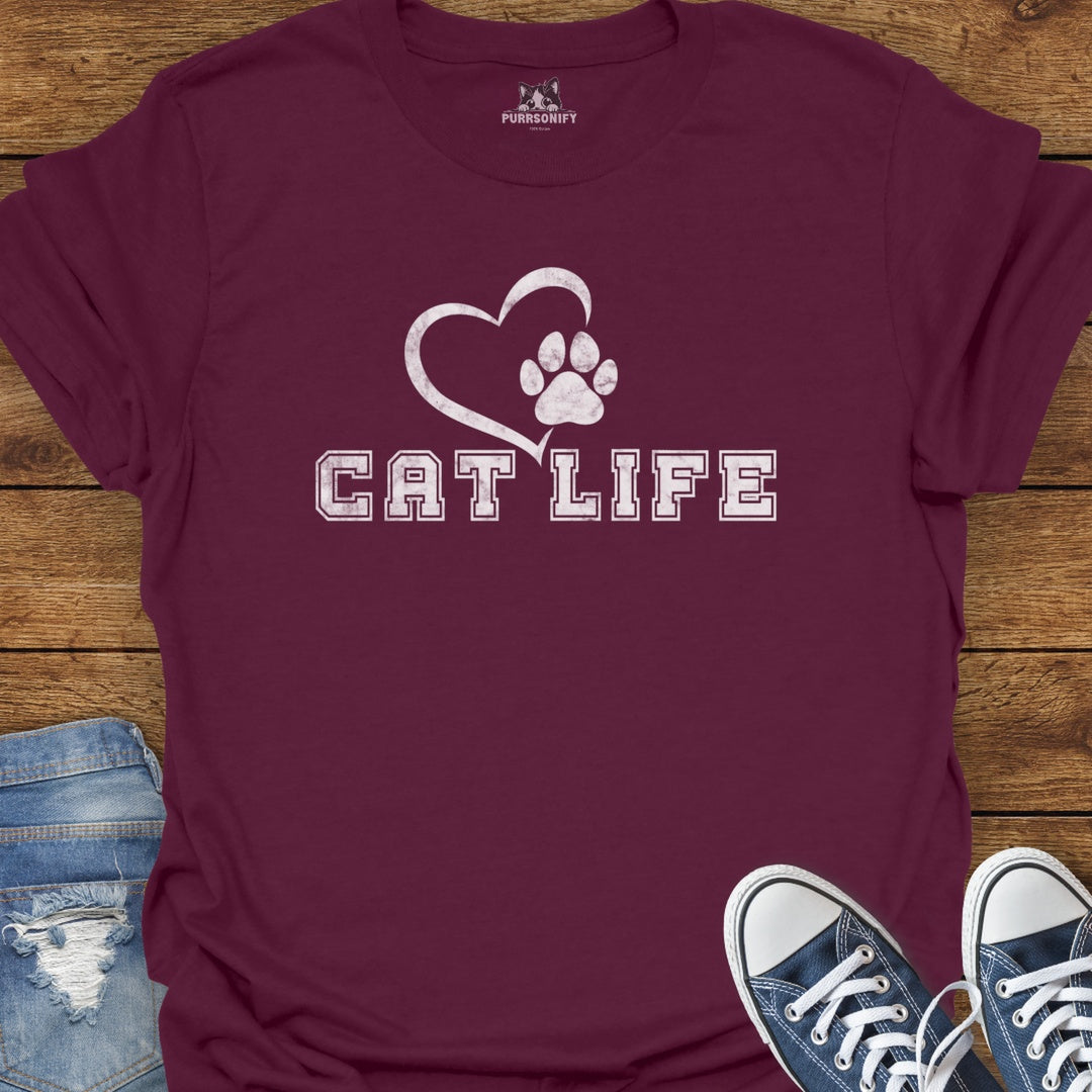 Cat Life Varsity T-Shirt