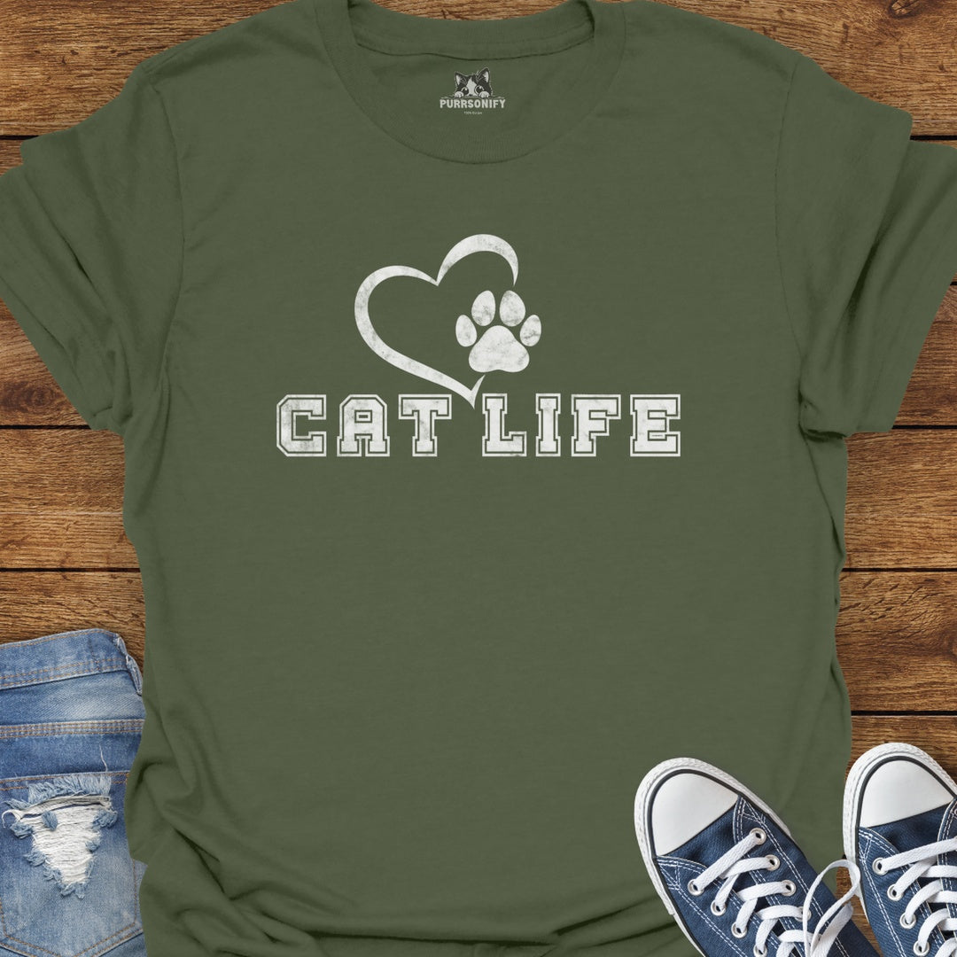 Cat Life Varsity T-Shirt