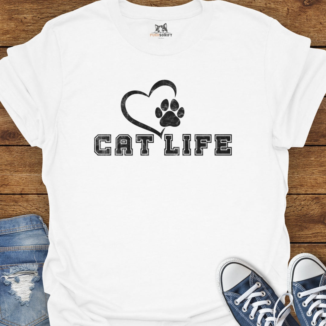 Cat Life Varsity T-Shirt