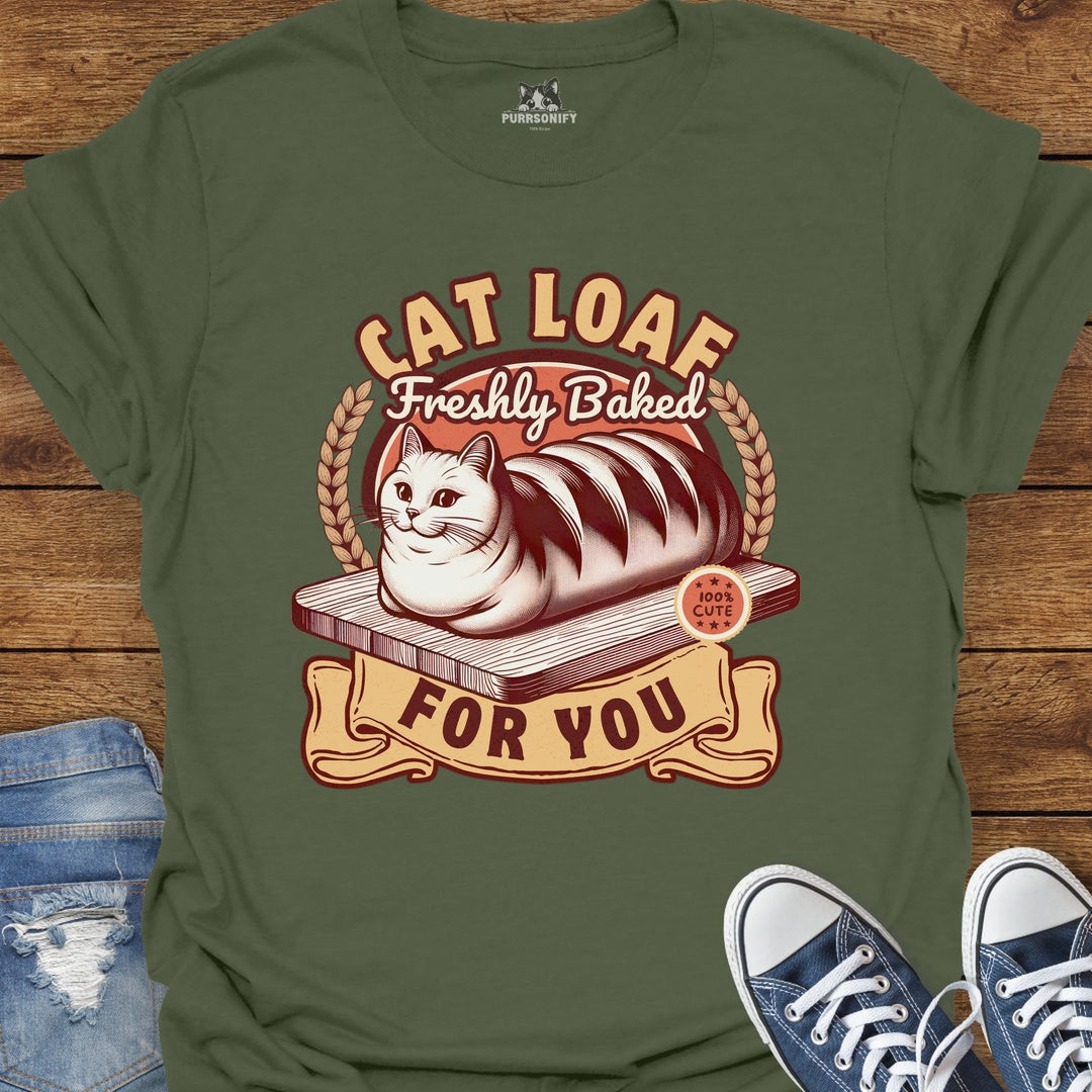 Cat Loaf Freshly Baked For You T-Shirt