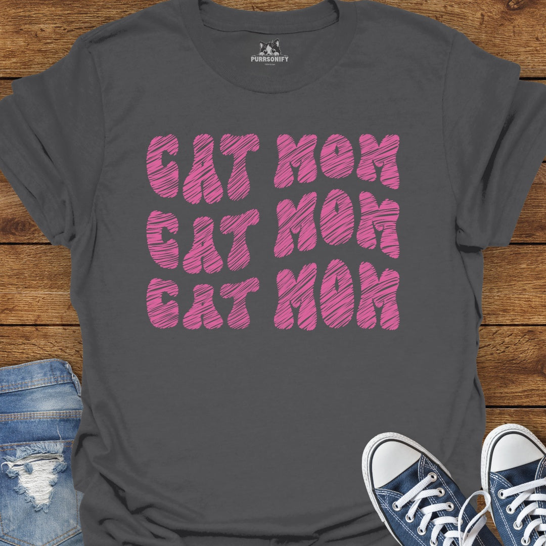 Cat Mom Repeat T-Shirt