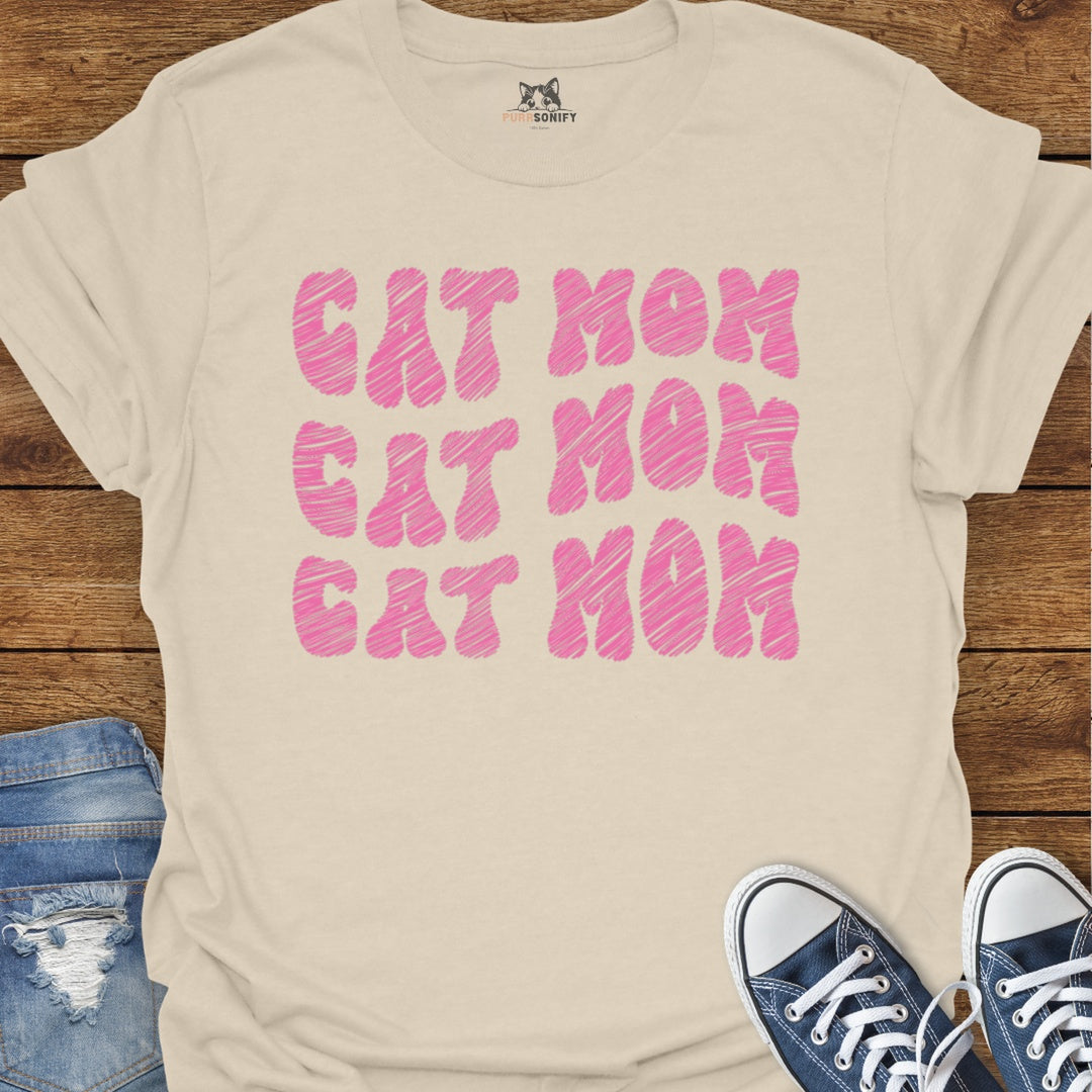 Cat Mom Repeat T-Shirt
