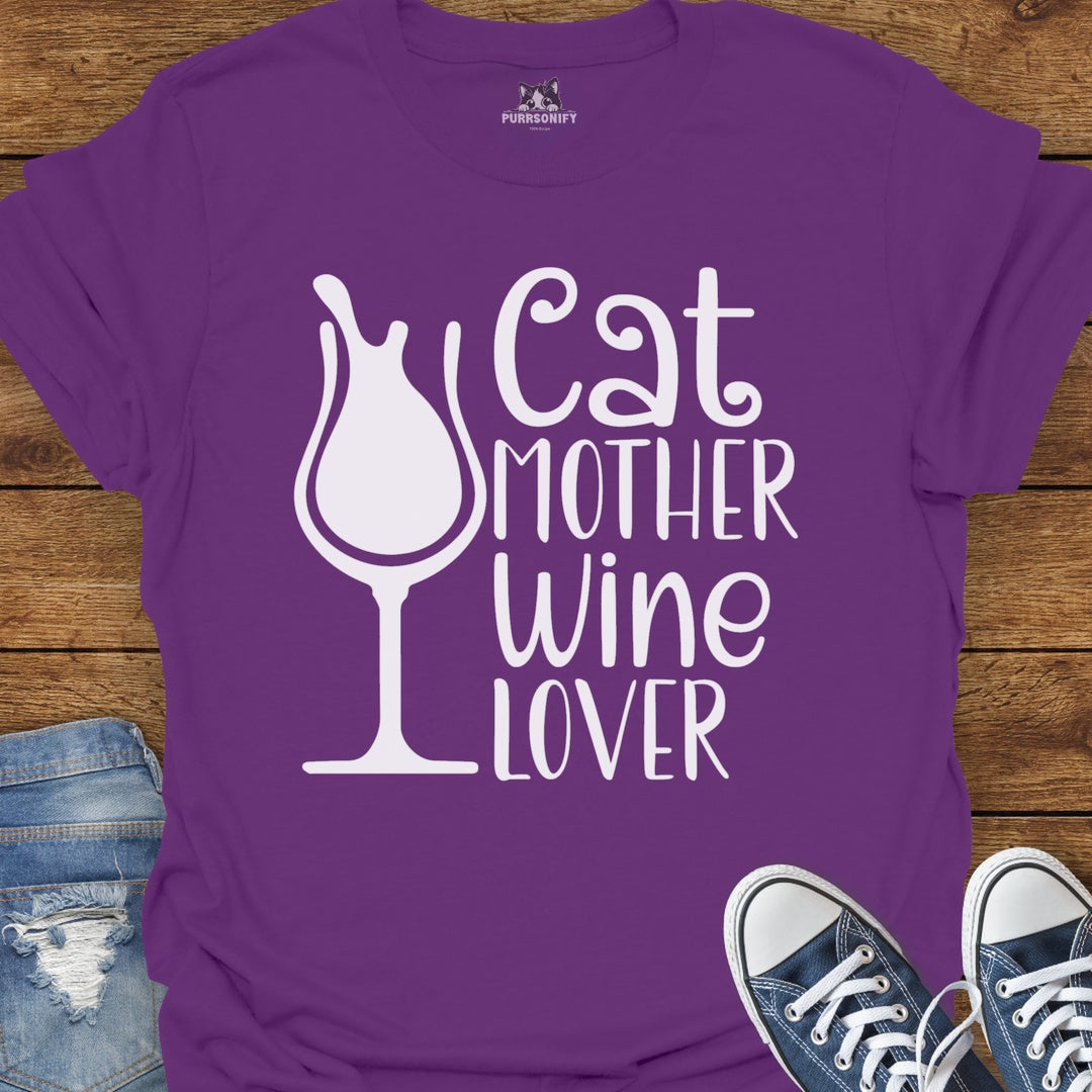 Cat Mother Wine Lover T-Shirt