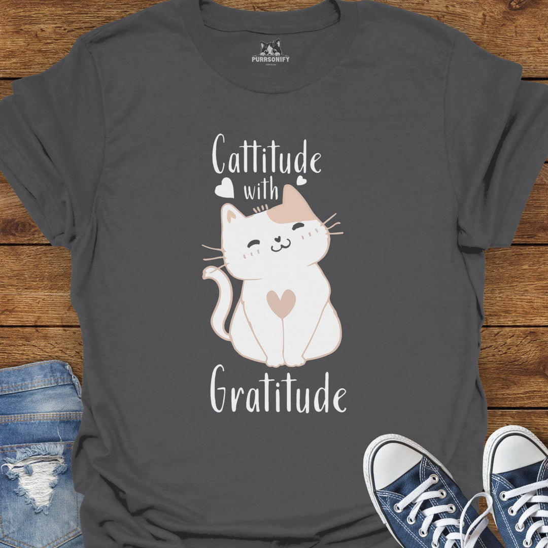 Cattitude with Gratitude T-Shirt