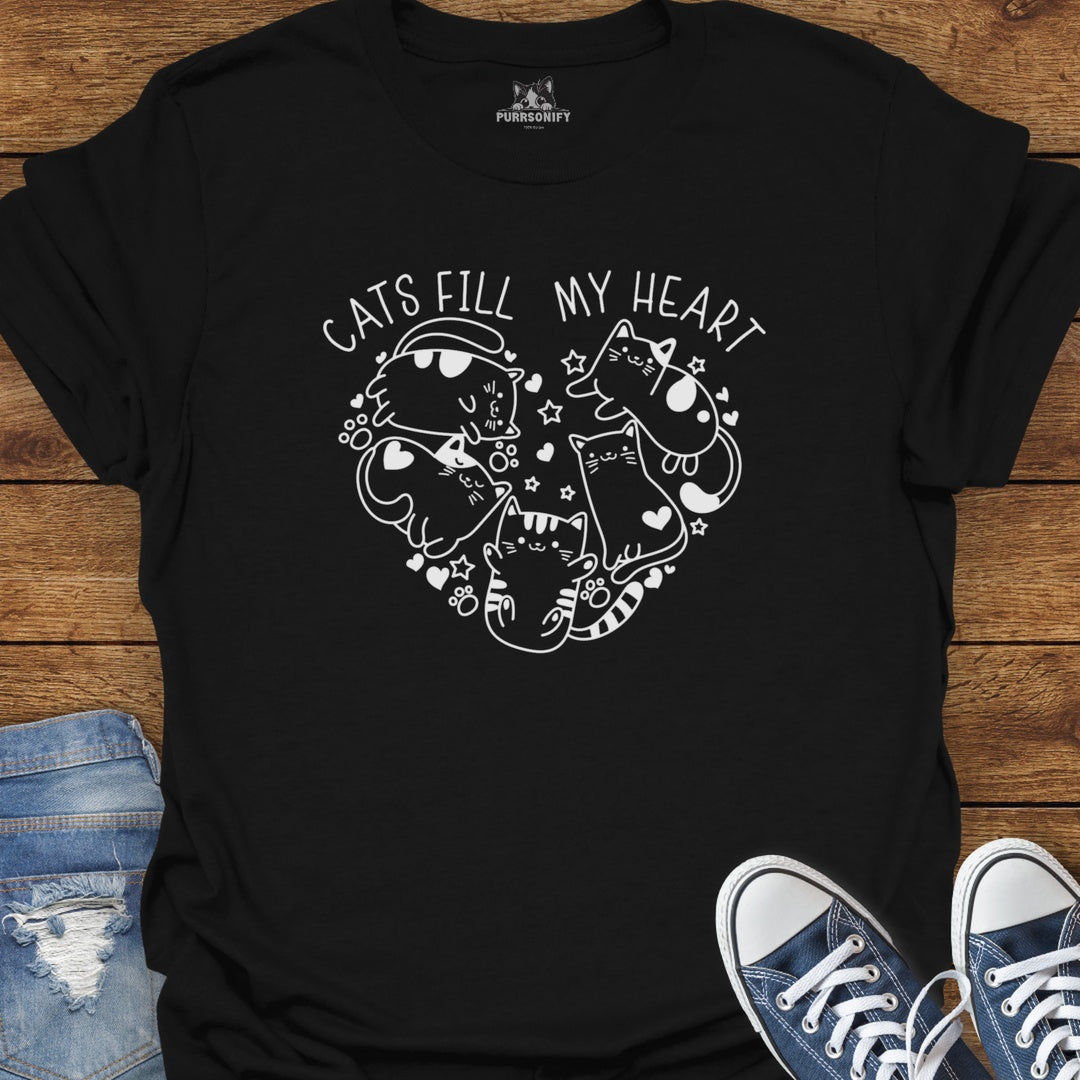 Cats Fill My Heart T-Shirt