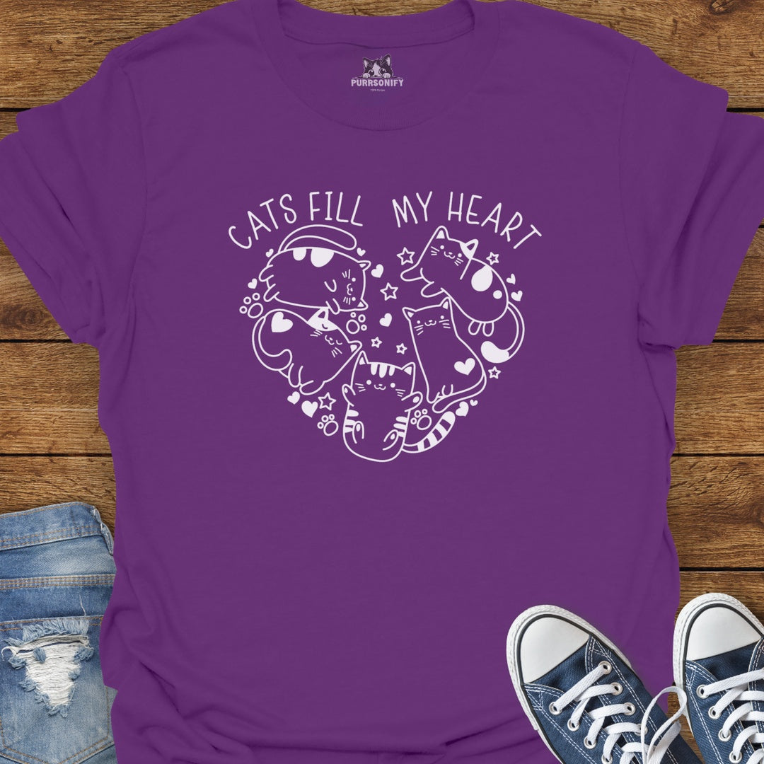 Cats Fill My Heart T-Shirt