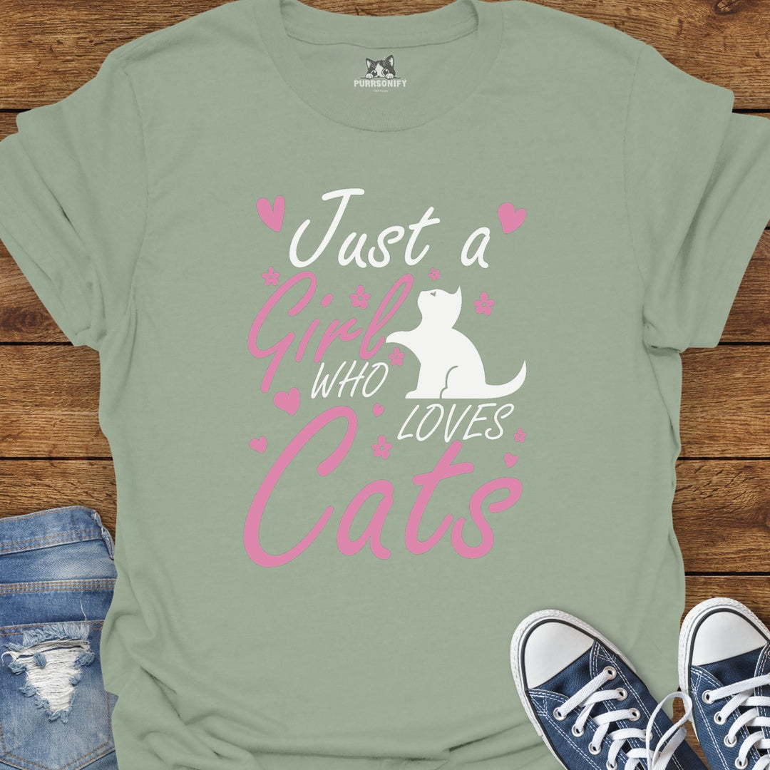 Just a Girl Who Loves Cats T-Shirt