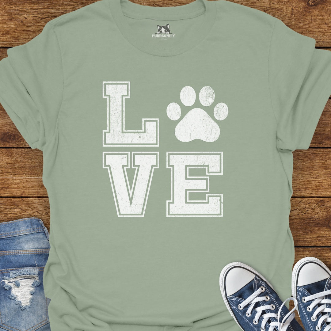 Love Cat Paw T-Shirt