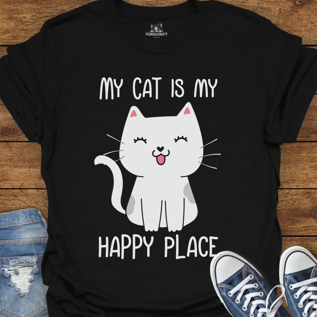My Cat is my Happy Place T-Shirt
