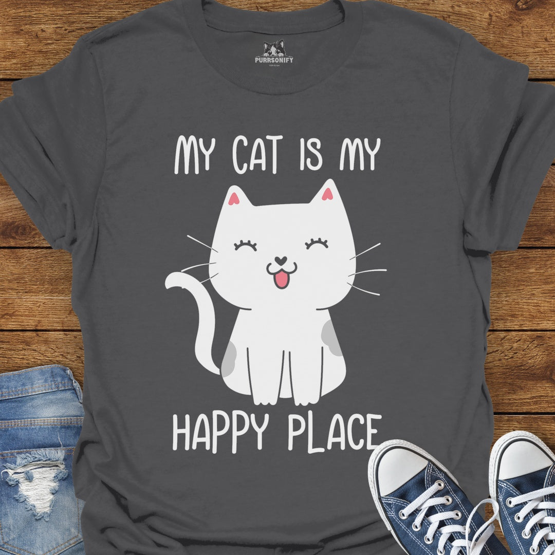 My Cat is my Happy Place T-Shirt