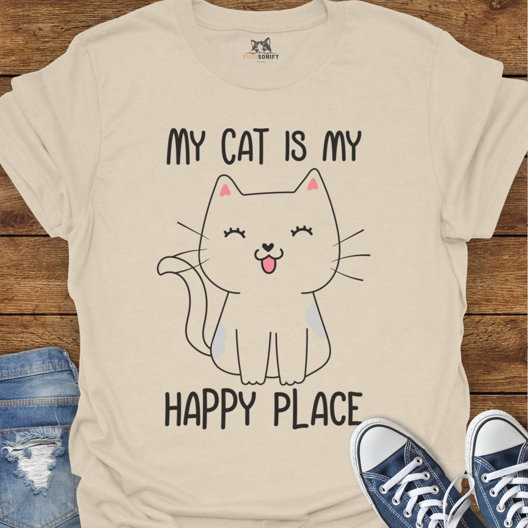 My Cat is my Happy Place T-Shirt