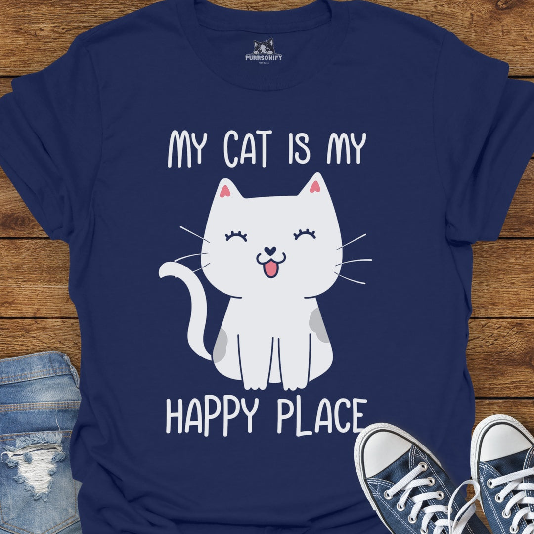 My Cat is my Happy Place T-Shirt