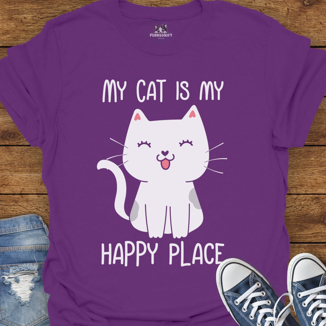 My Cat is my Happy Place T-Shirt