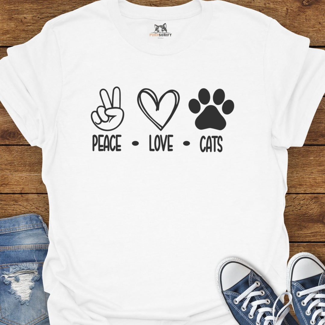 Peace Love Cats T-Shirt