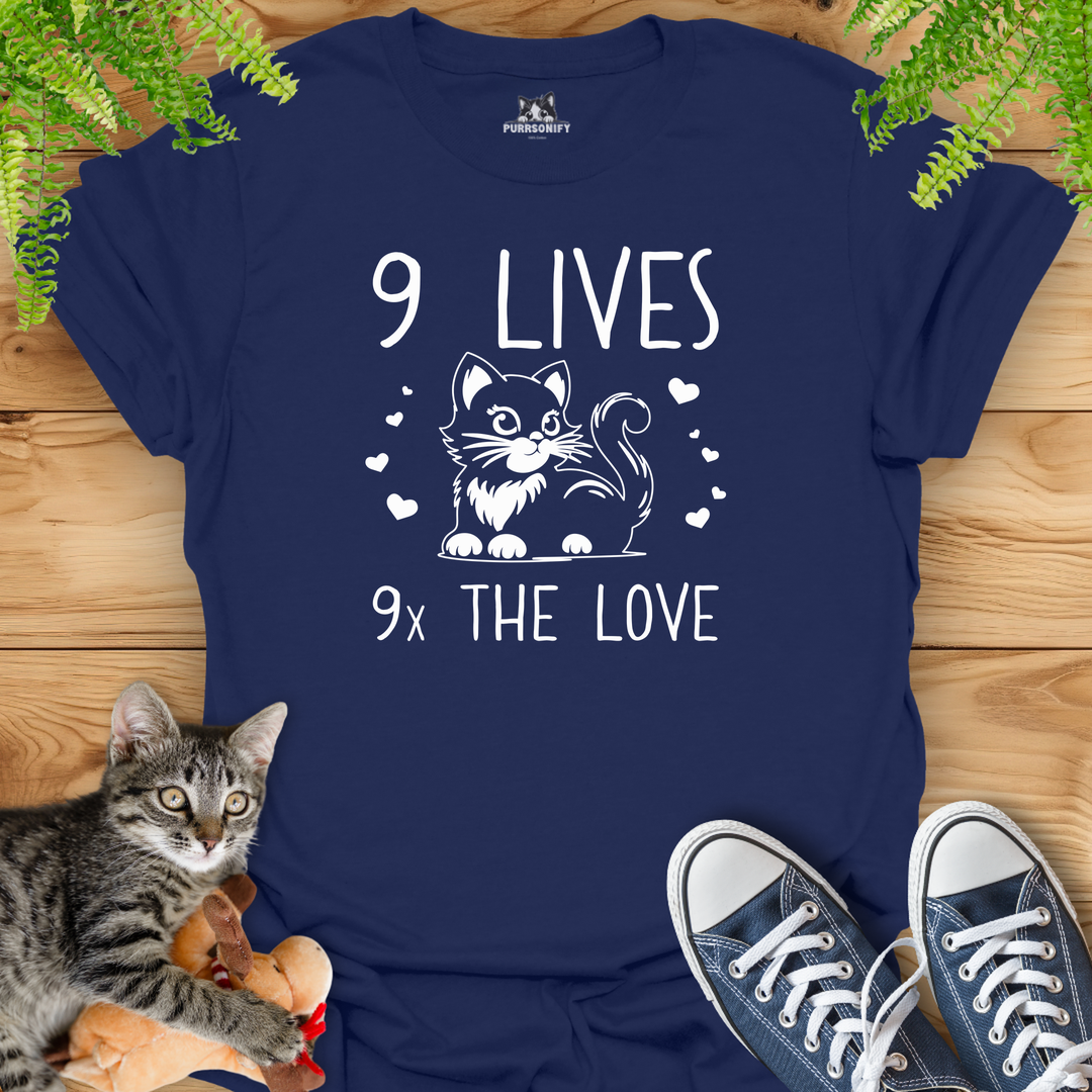 9 Lives 9x The Love Cat T-Shirt