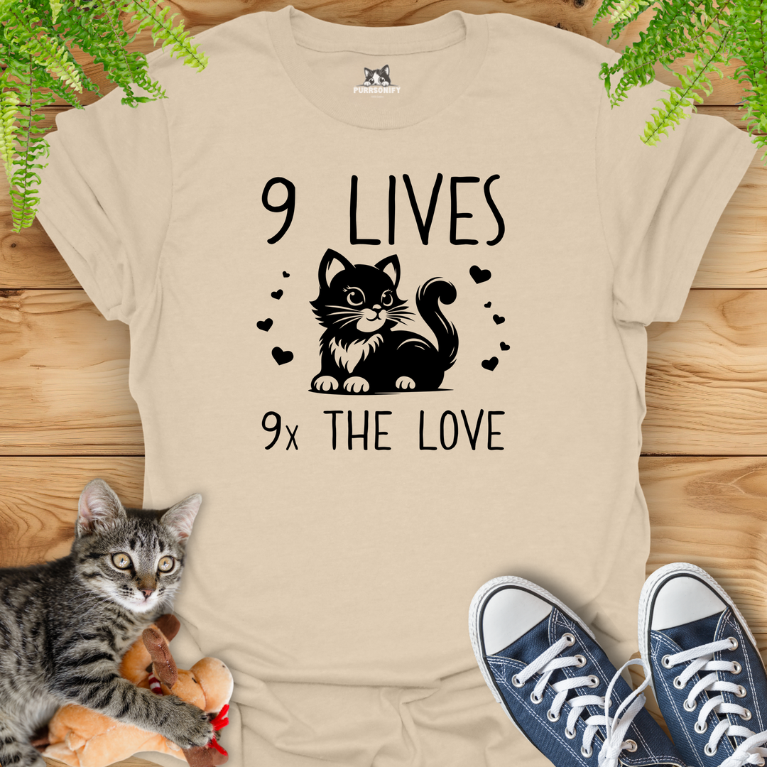 9 Lives 9x The Love Cat T-Shirt