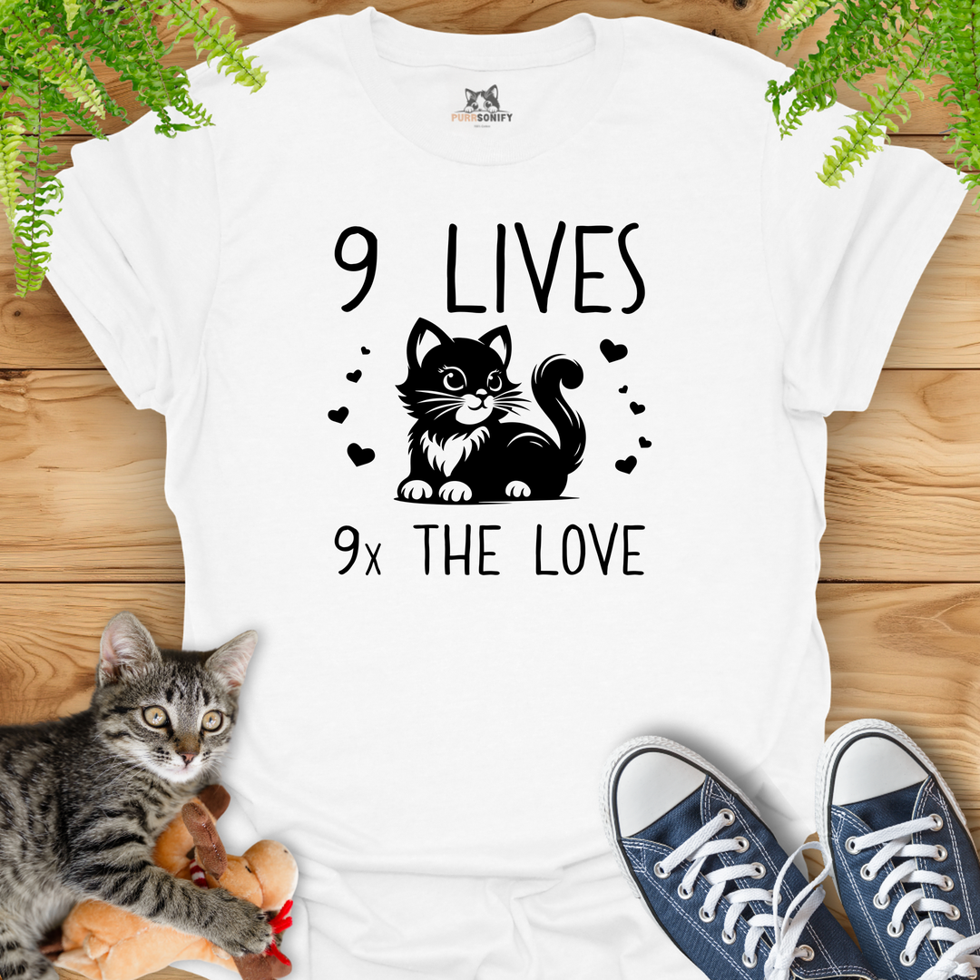 9 Lives 9x The Love Cat T-Shirt