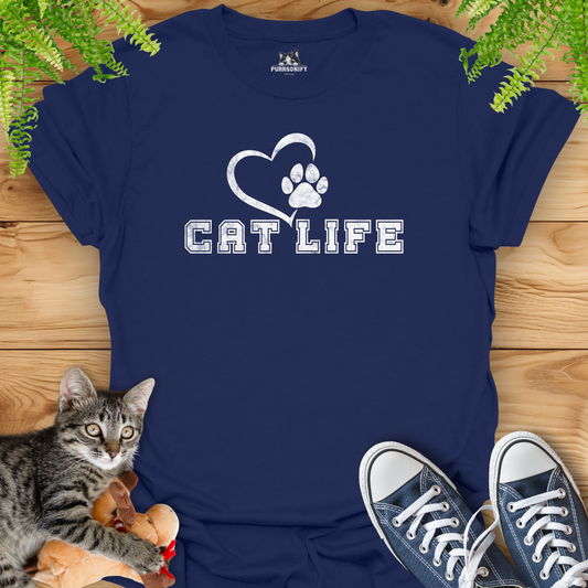 Cat Life Varsity T-Shirt