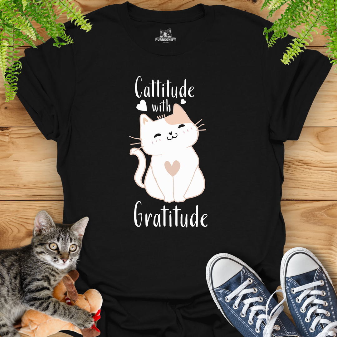 Cattitude with Gratitude T-Shirt