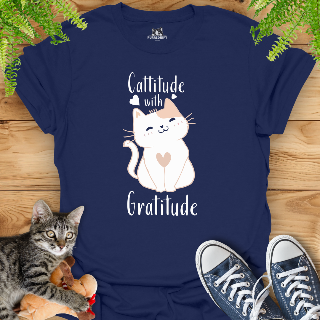 Cattitude with Gratitude T-Shirt