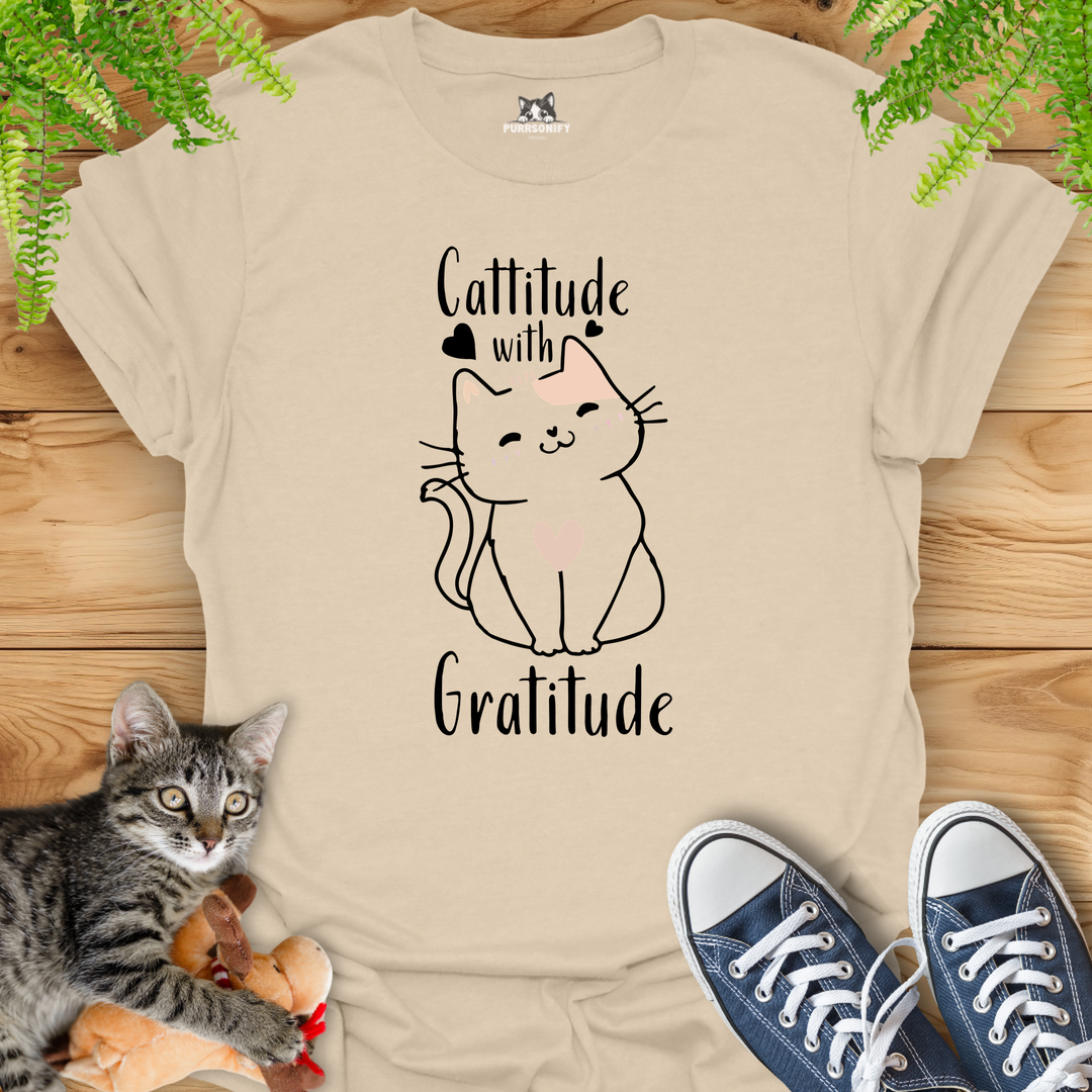 Cattitude with Gratitude T-Shirt