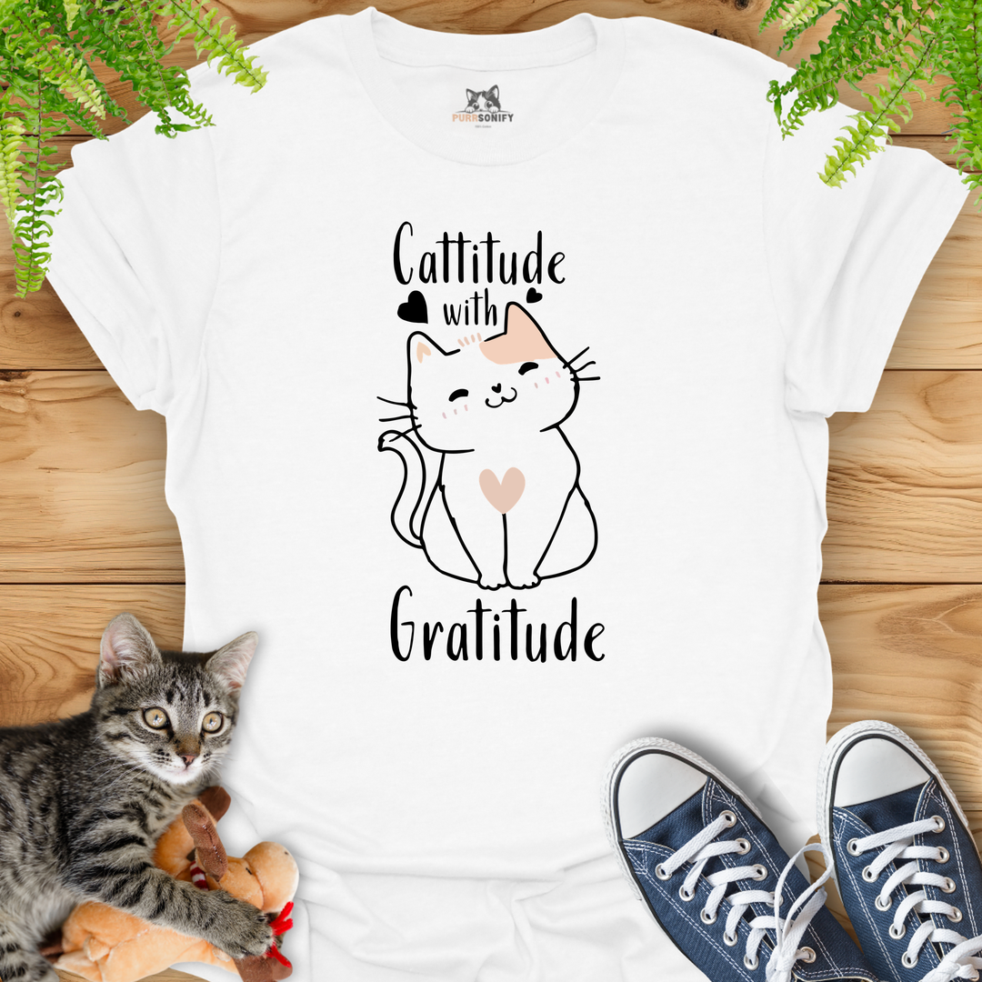 Cattitude with Gratitude T-Shirt