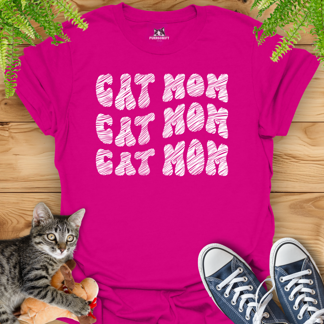 Cat Mom Repeat T-Shirt