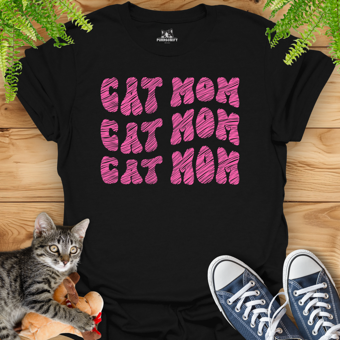 Cat Mom Repeat T-Shirt