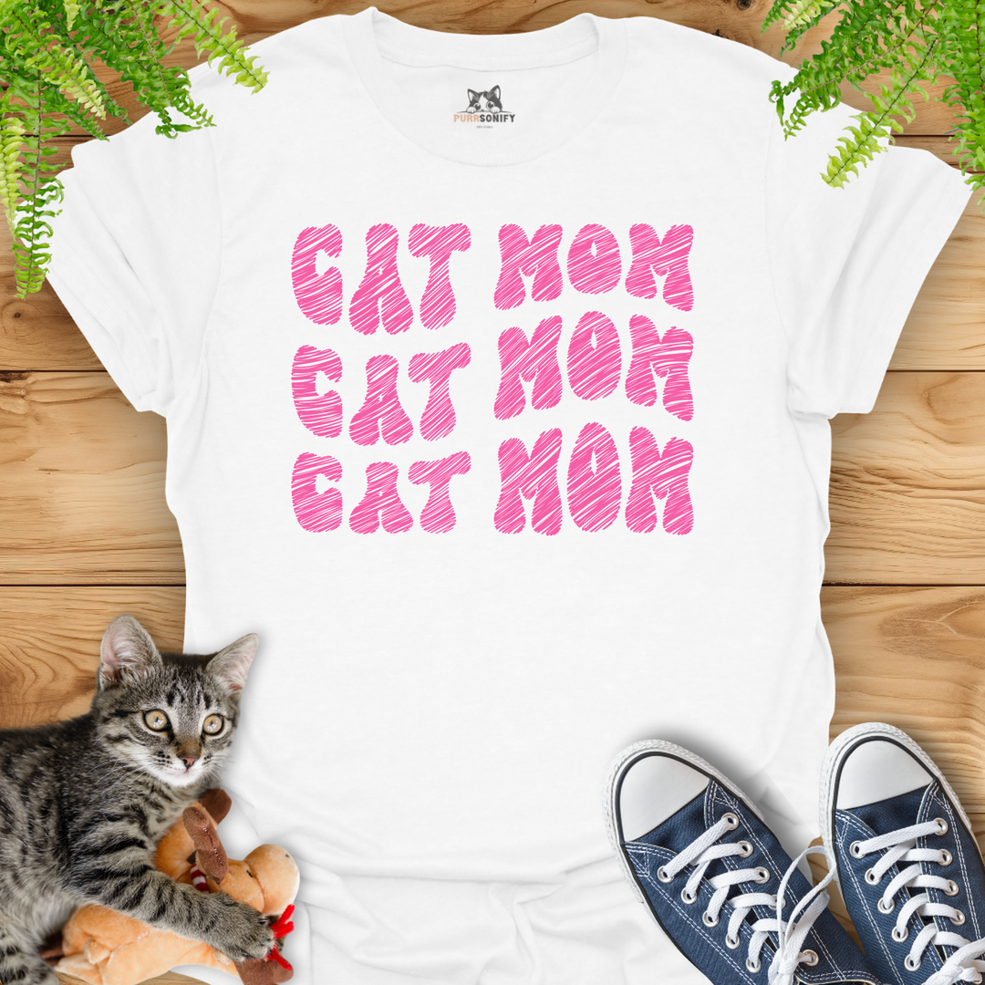 Cat Mom Repeat T-Shirt