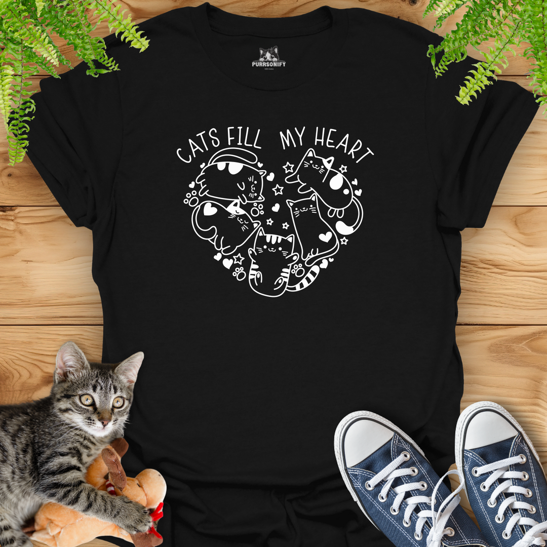 Cats Fill My Heart T-Shirt