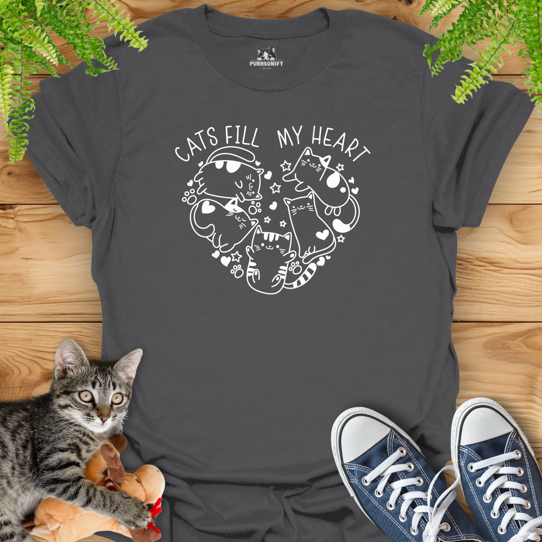 Cats Fill My Heart T-Shirt