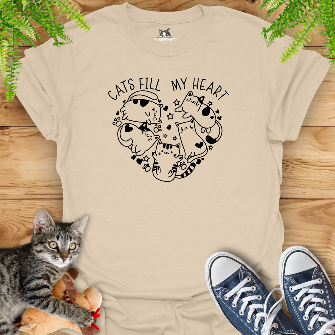 Cats Fill My Heart T-Shirt