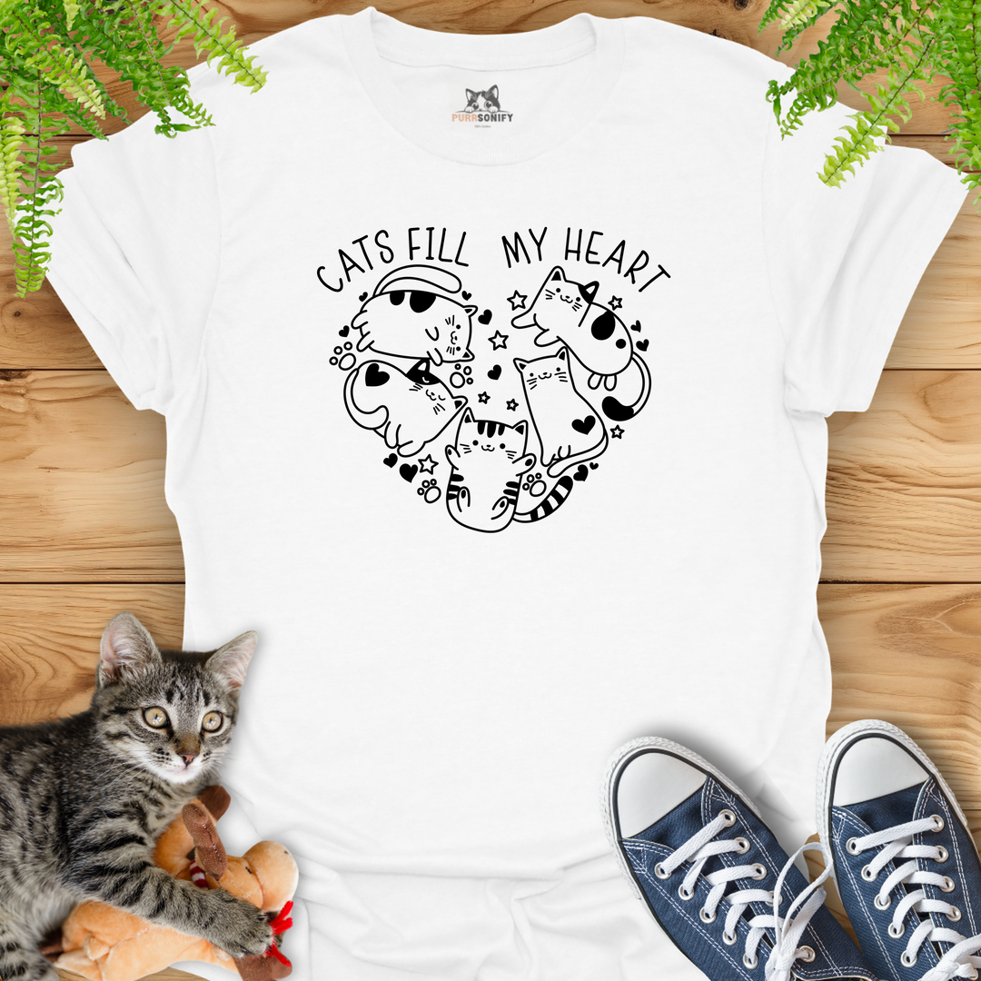 Cats Fill My Heart T-Shirt