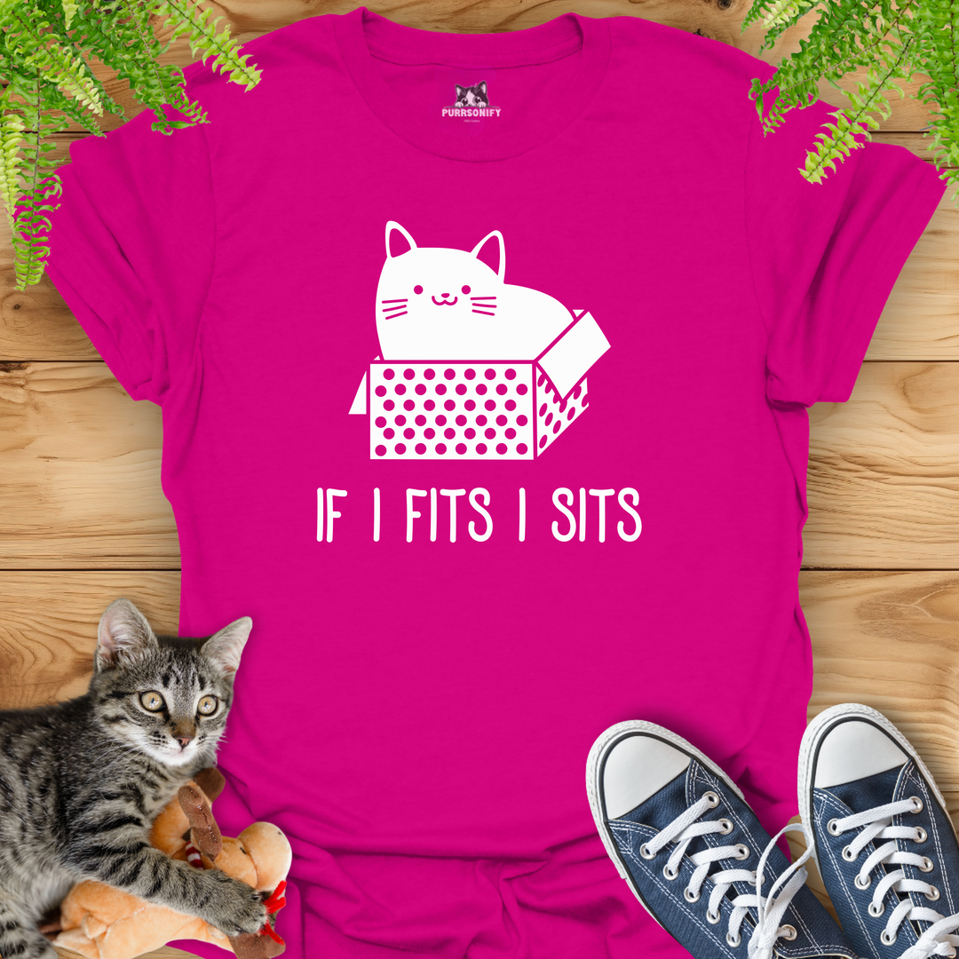 If I Fits I Sits Cat T-Shirt