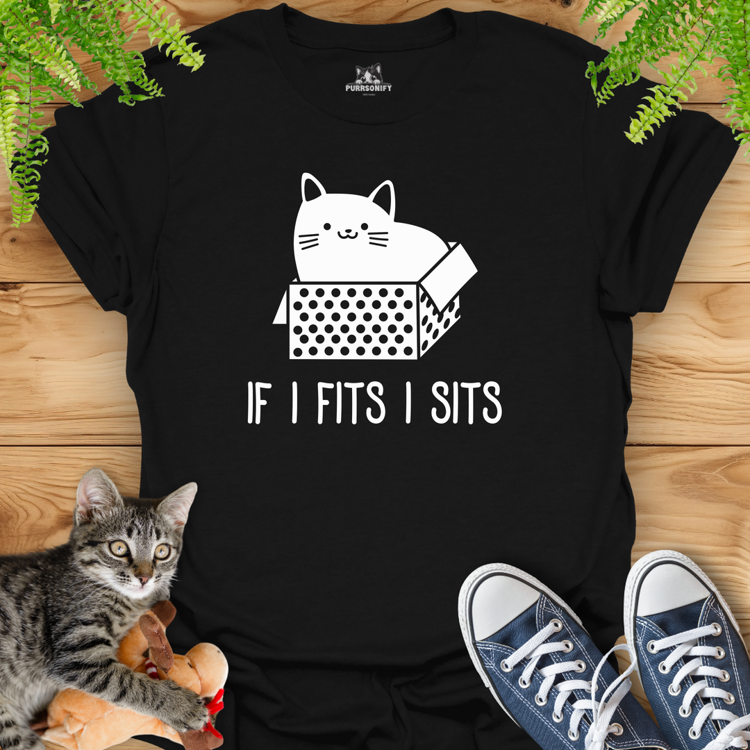 If I Fits I Sits Cat T-Shirt