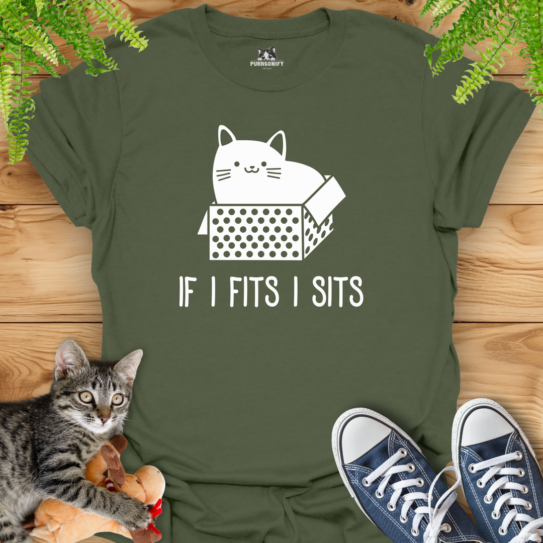 If I Fits I Sits Cat T-Shirt