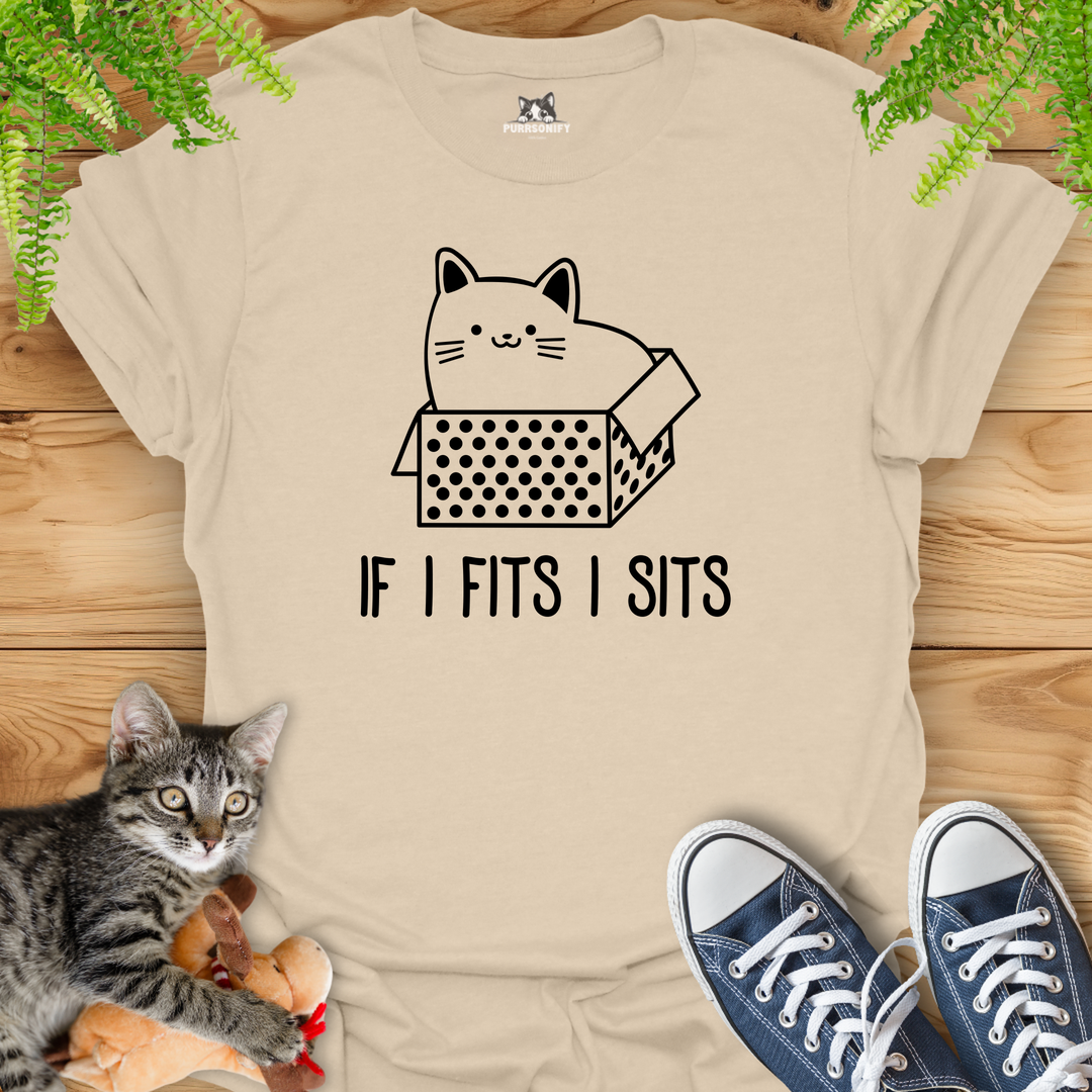 If I Fits I Sits Cat T-Shirt