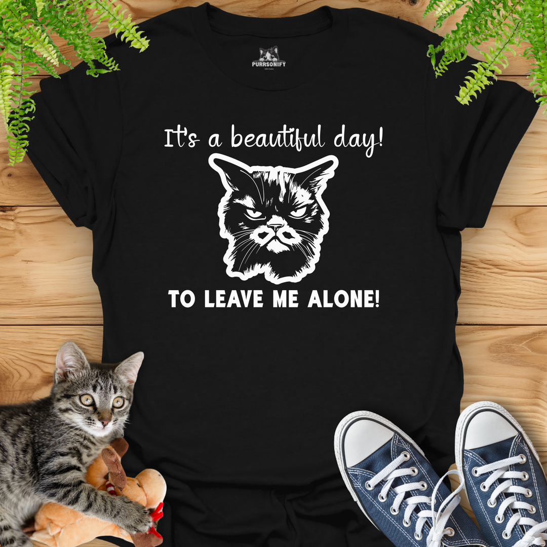 It's a Beautiful Day to Leave Me Alone - Grumpy Cat T-Shirt