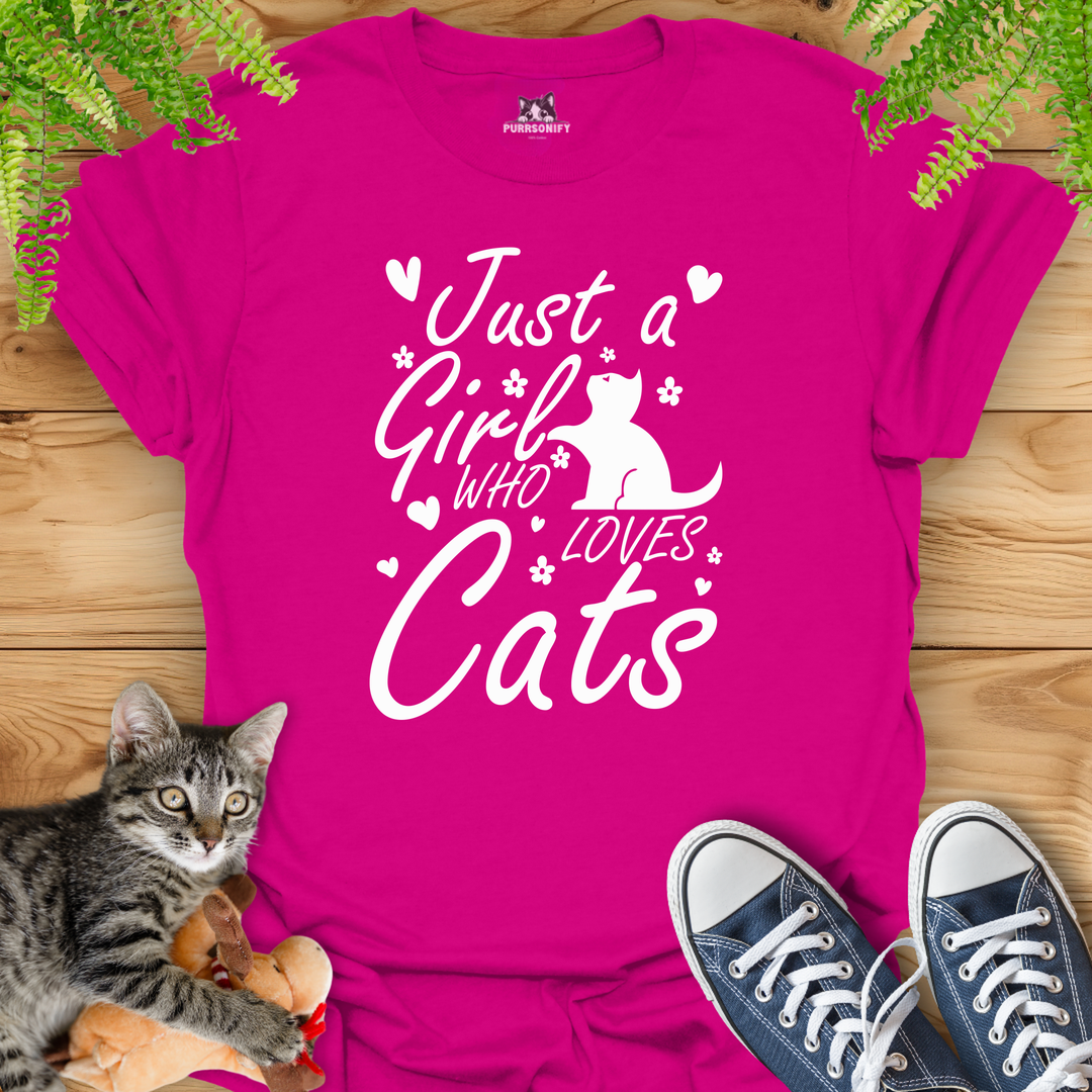 Just a Girl Who Loves Cats T-Shirt