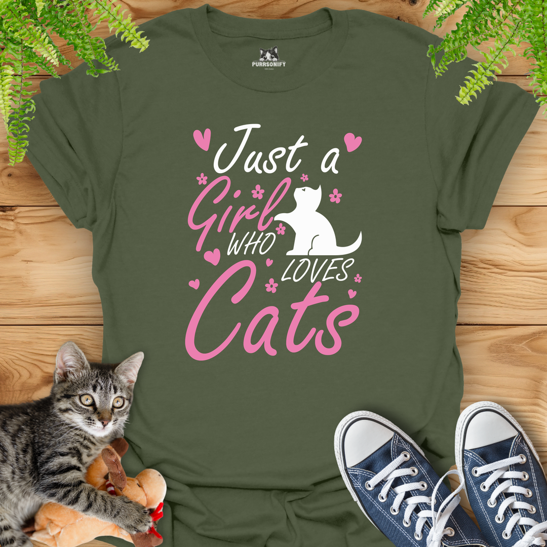 Just a Girl Who Loves Cats T-Shirt