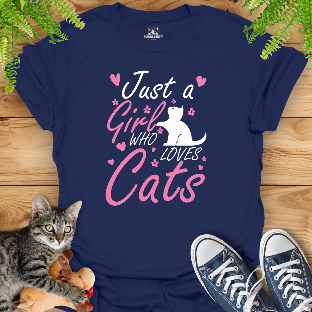 Just a Girl Who Loves Cats T-Shirt