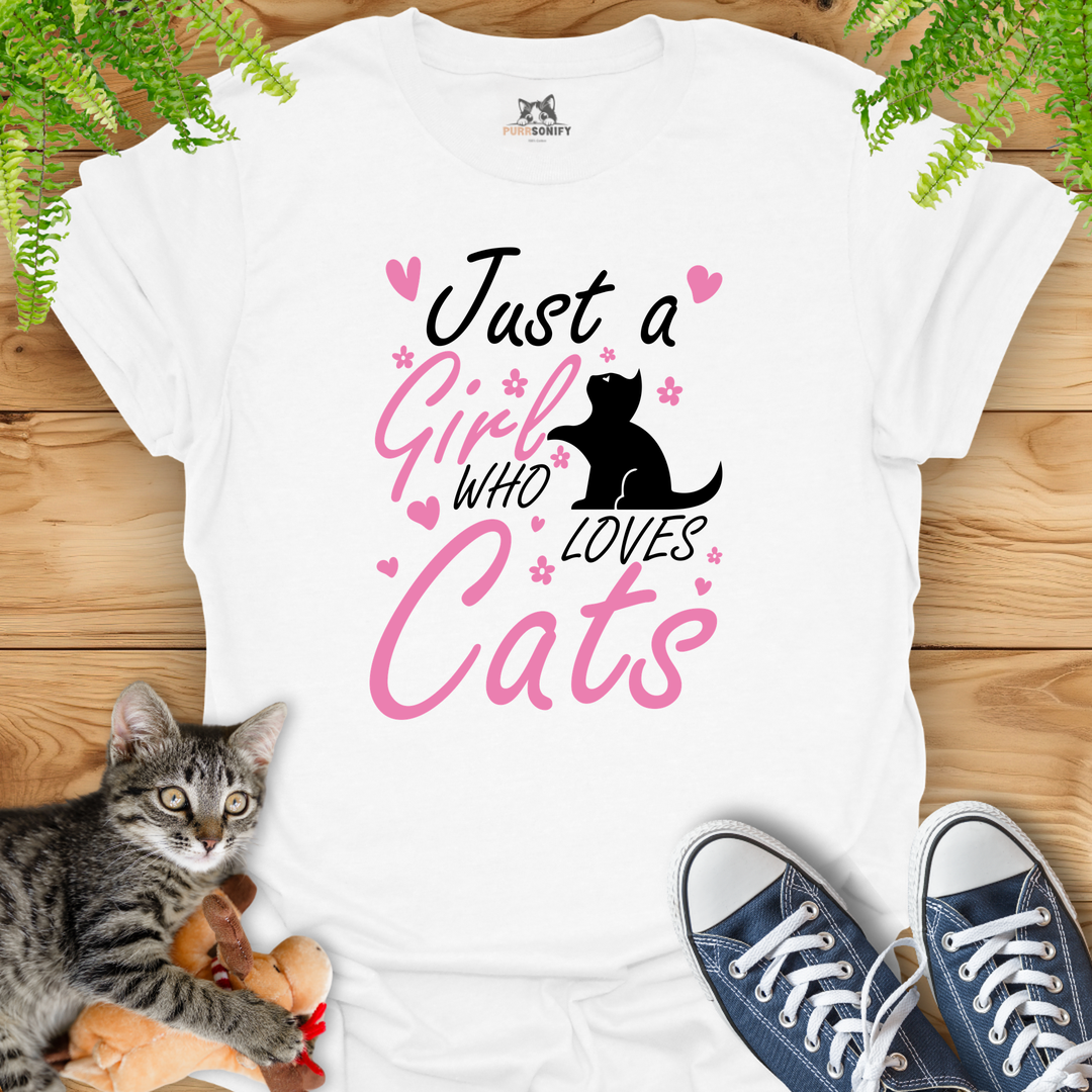 Just a Girl Who Loves Cats T-Shirt