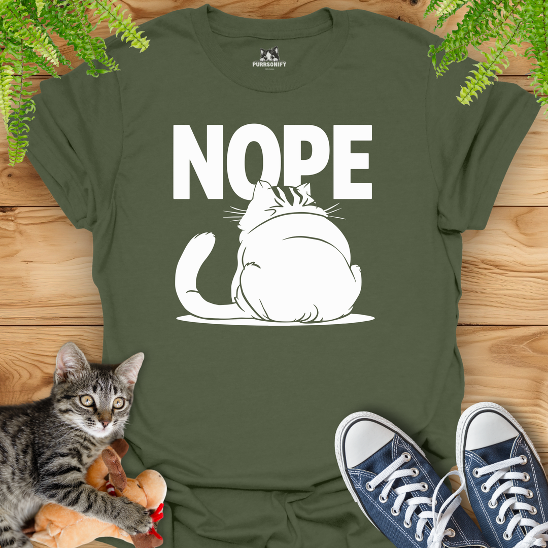 NOPE Cat T-Shirt