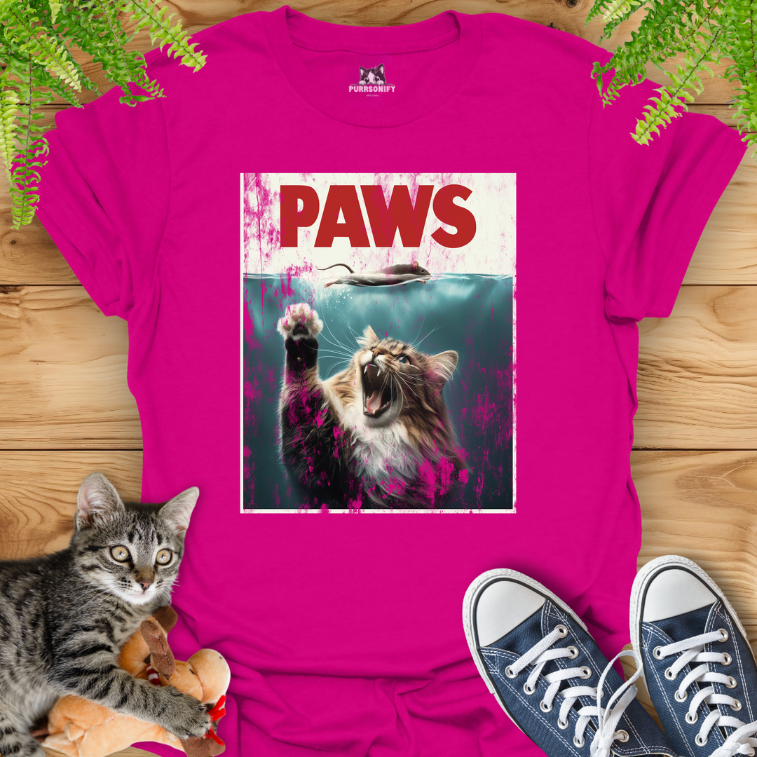 PAWS Movie Poster Cat T-Shirt