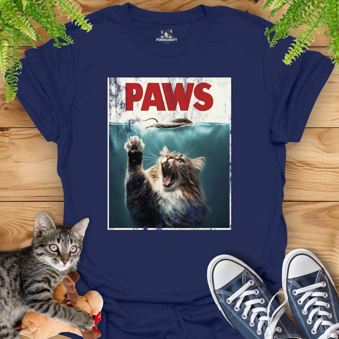 PAWS Movie Poster Cat T-Shirt