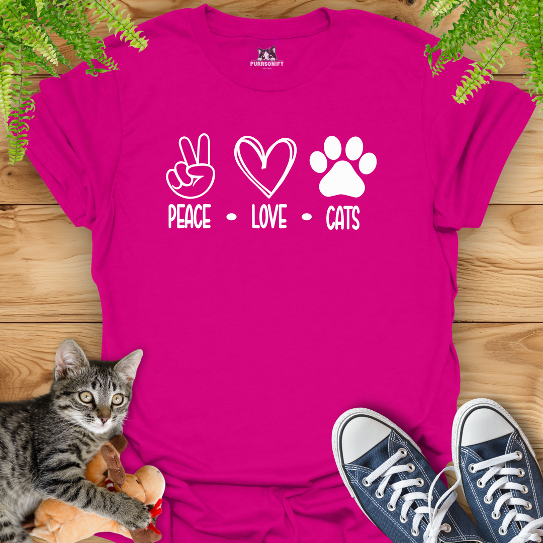 Peace Love Cats T-Shirt