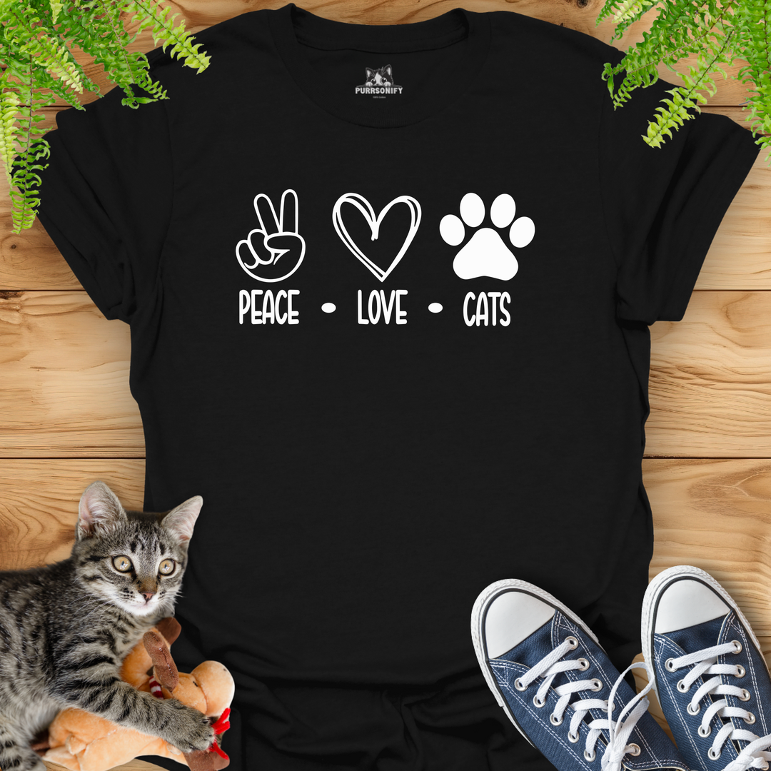 Peace Love Cats T-Shirt