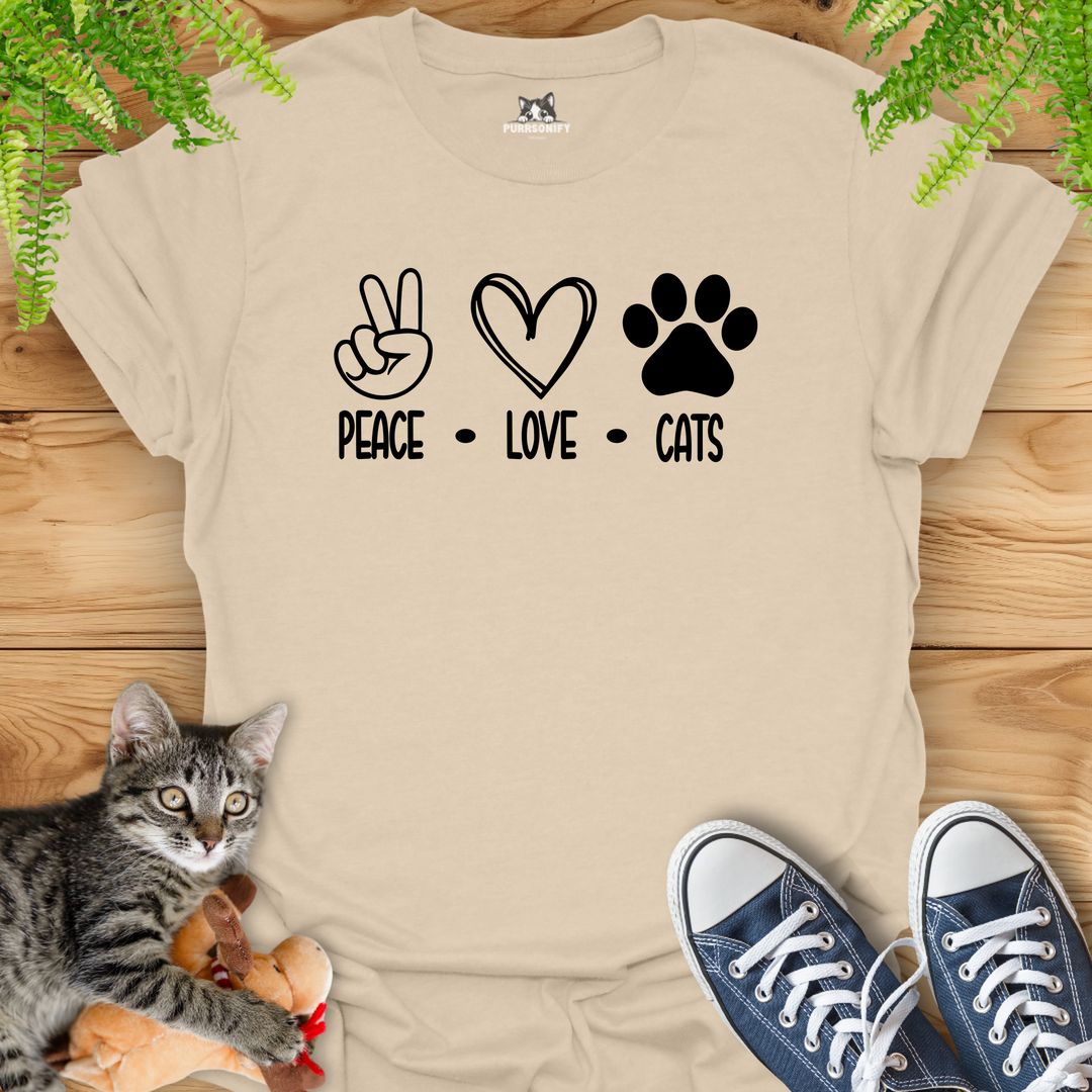 Peace Love Cats T-Shirt