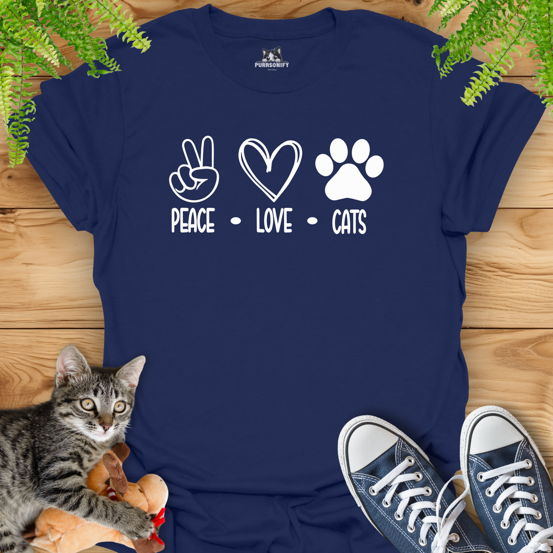 Peace Love Cats T-Shirt