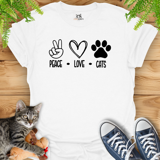 Peace Love Cats T-Shirt